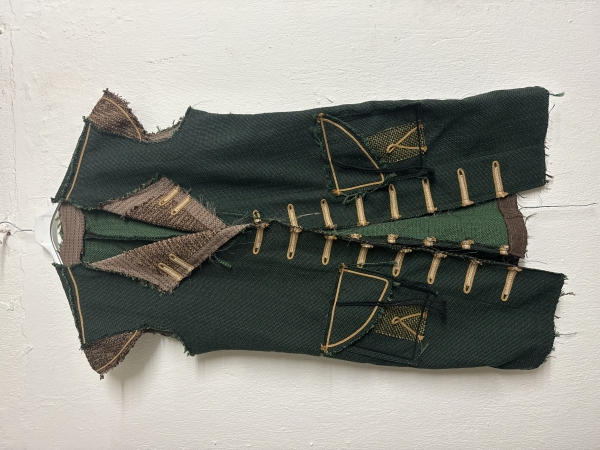 Gothic Weste Mantel Jacke Lang Wolle Larp Mittelalter Anfertigung Köln Grün